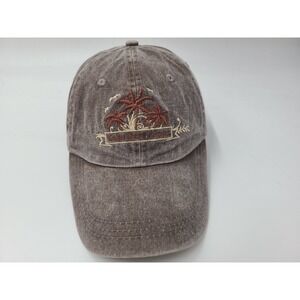 Vintage Cabo San Lucas Mexico Palm Trees Adjustable (Fits Small) Hat Cap Brown